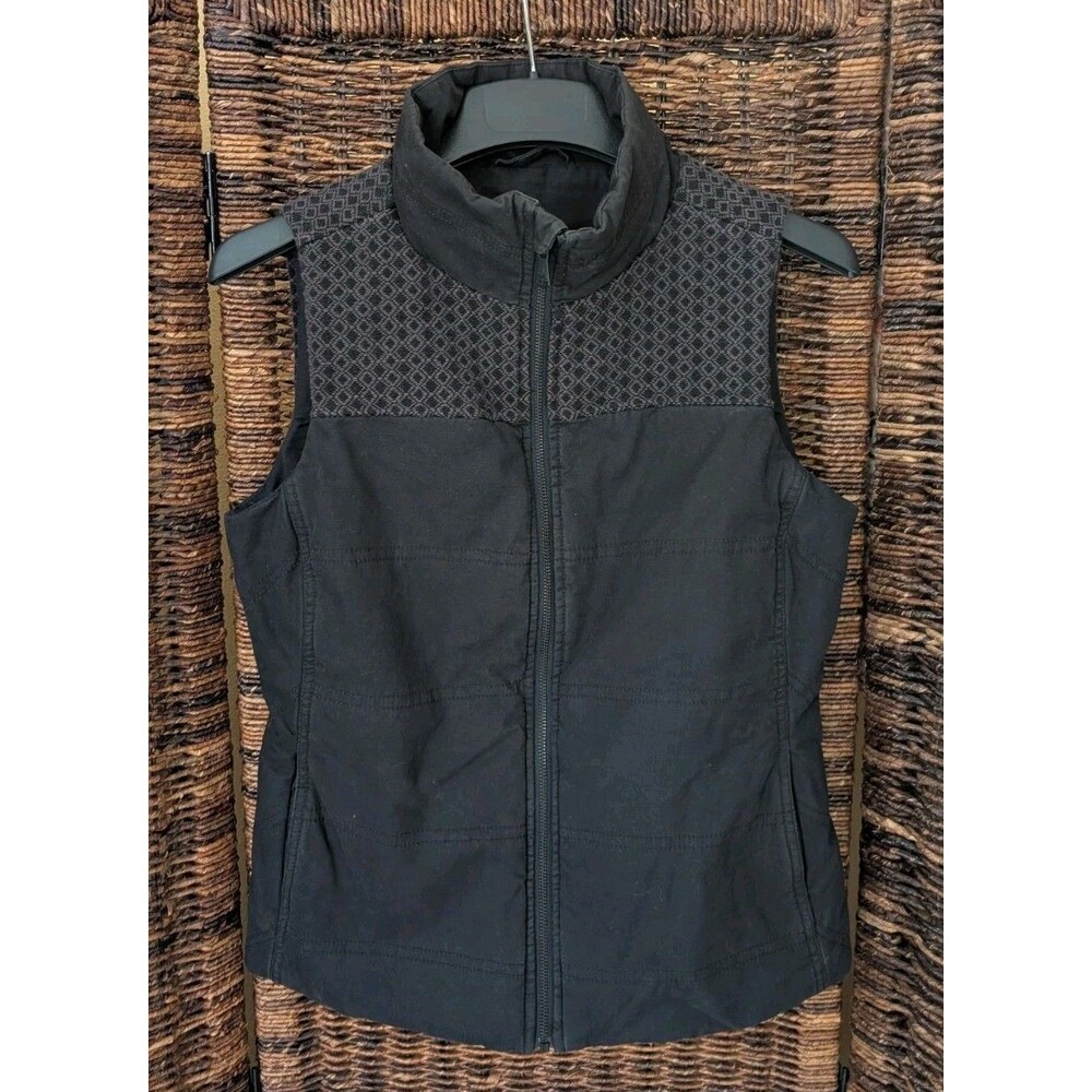 prAna Womens Fada Vest Zip Up Canvas Vest Organic Cotton Small Gorpcore Hipster